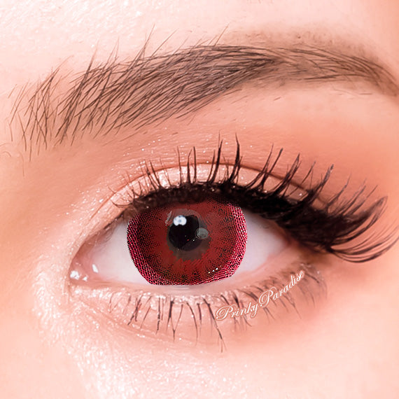 Princess Pinky Crimson Demon Mini Sclera Contact Lenses for Cosplay, Halloween & Costume
