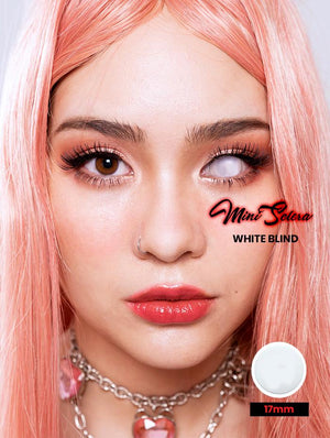 Princess Pinky White Blind Mini Sclera model wearing