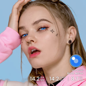Prinsesse Pinky Moe Anime Blå Mesh