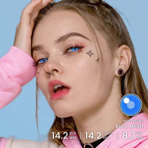 Prinsesse Pinky Moe Anime Blå Mesh