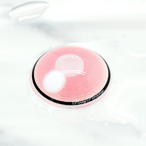 Princess Pinky Moe Anime Pink Mesh Contact Lenses