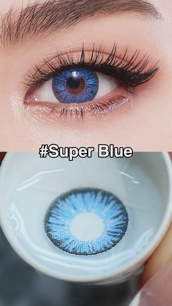Shop Now Super Blue Colored Contact Lenses in www.pinkyparadise.com