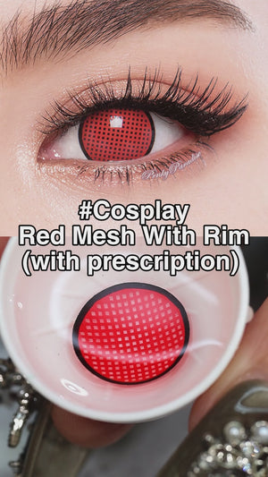 Princess Pinky Cosplay Red Mesh With Rim (With Prescription)