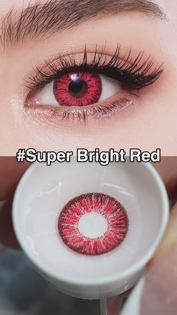 Shop Now Super Bright Red Colored Contact Lenses in www.pinkyparadise.com