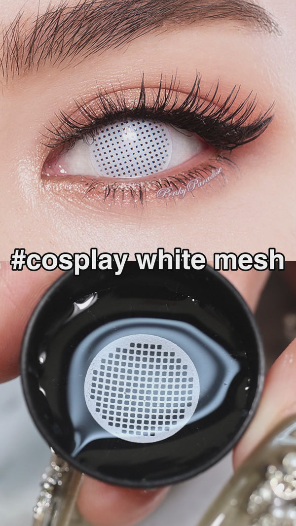 Shop Now White Mesh Colored Contact Lenses in www.pinkyparadise.com