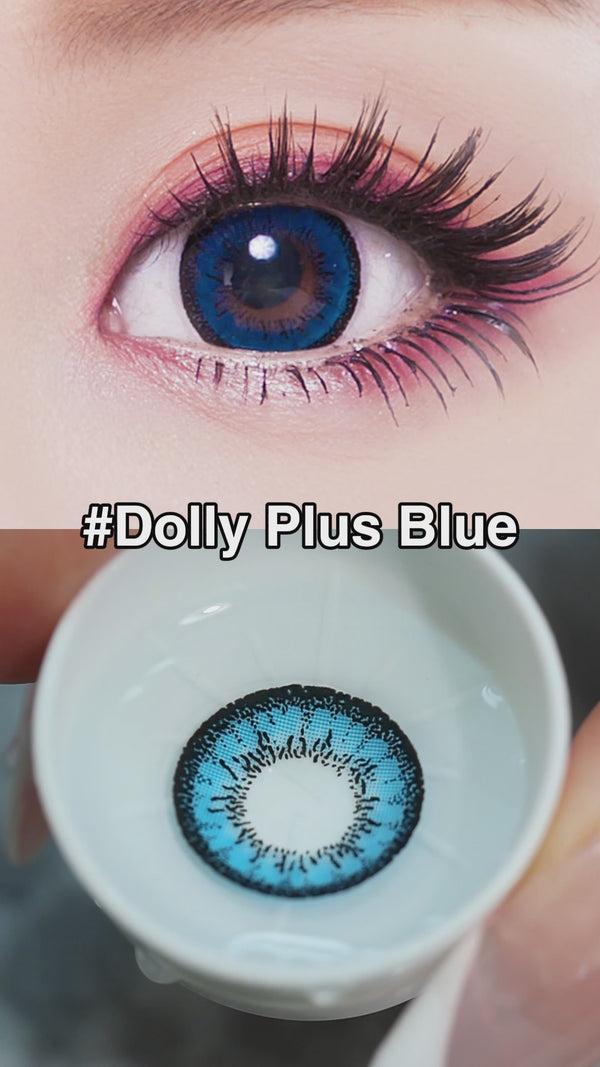 Shop Now Dolly Plus Blue Colored Contact Lenses in www.pinkyparadise.com