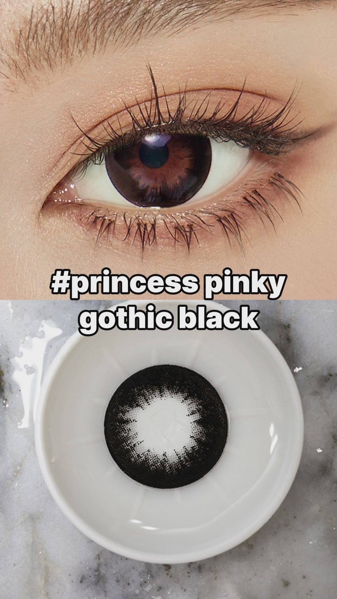Princess Pinky Gothic Black Contact Lenses | Pinky Paradise