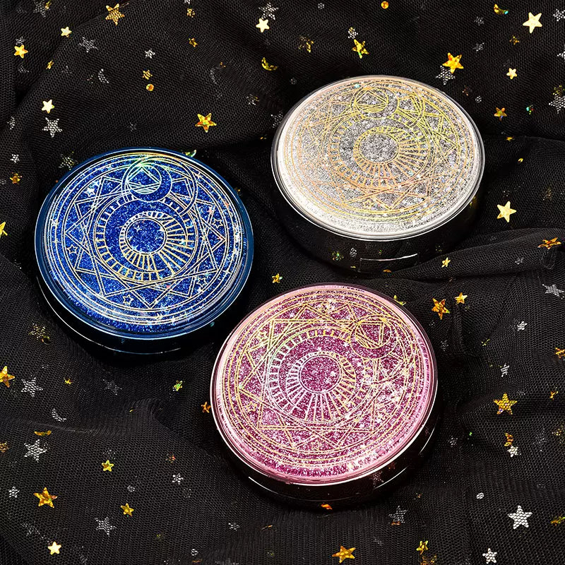 Quicksand glitter travel lens case 