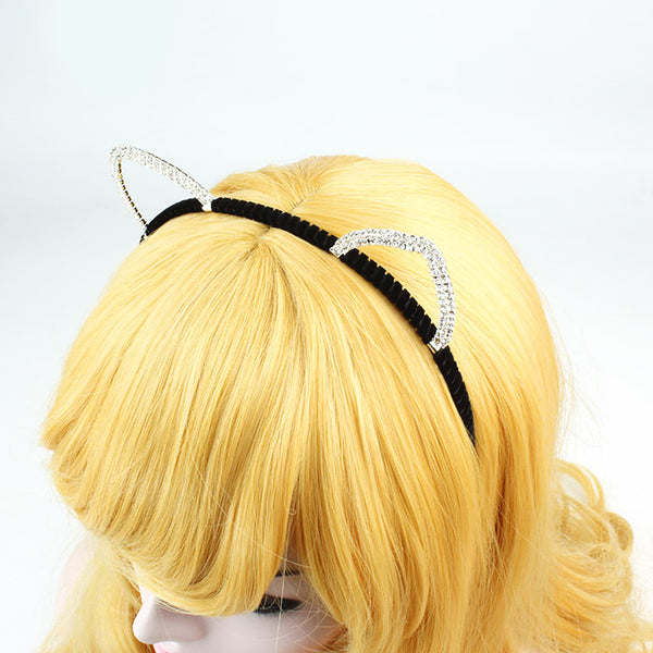 Rhinestone Cat Ears Headband