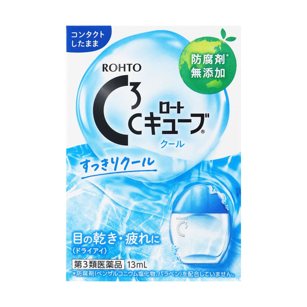 Gouttes pour les yeux Rohto C3 Cube Cool Charge (pour lentilles de contact)