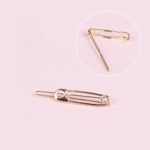 Pinza para el cabello con imperdible 