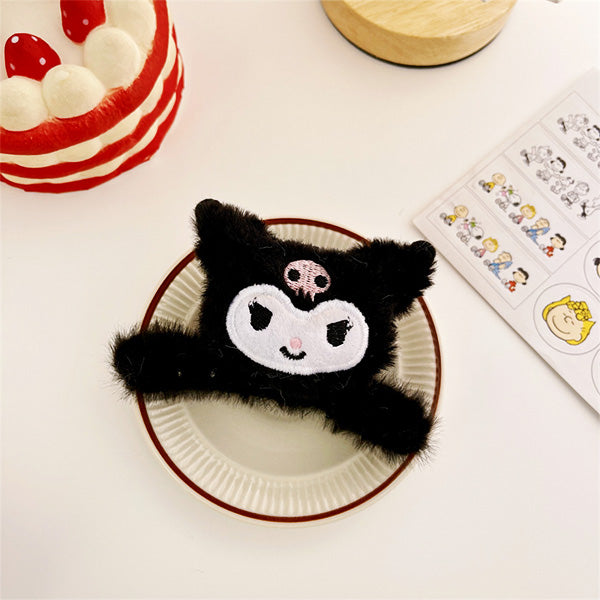 Sanrio Fluffy Hair Claw in black