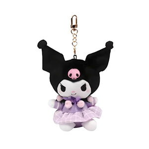 Black Kuromi Costume Series Plush chain Pendant in cute Uniform