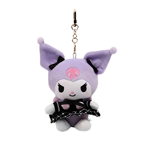 Purple Kuromi Costume Series Plush bag charm in cute Uniform
