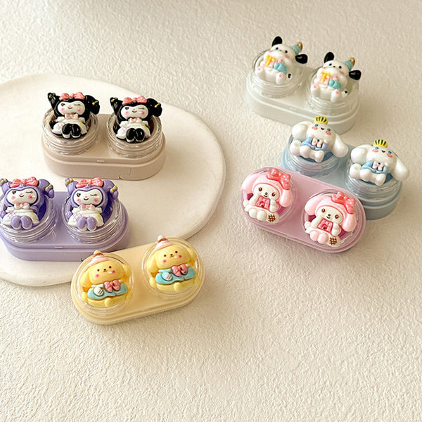 cute full sanrio characters contact lens case 