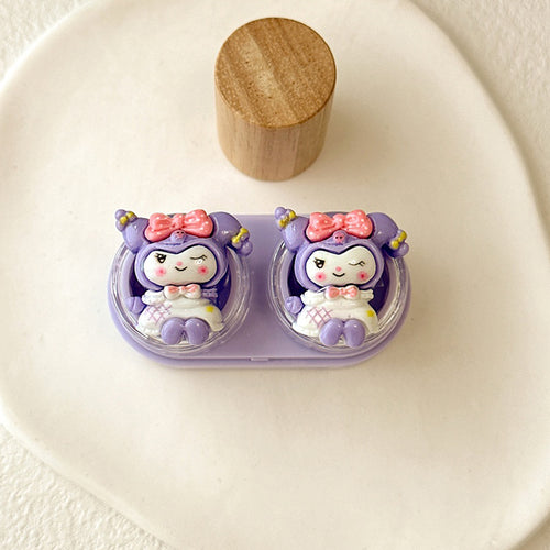 sanrio purple kuromi contact lens storage case 