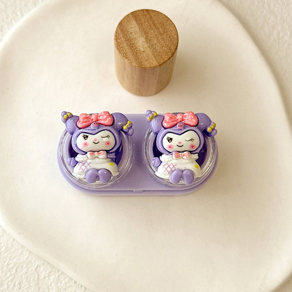 sanrio purple kuromi contact lens storage case 