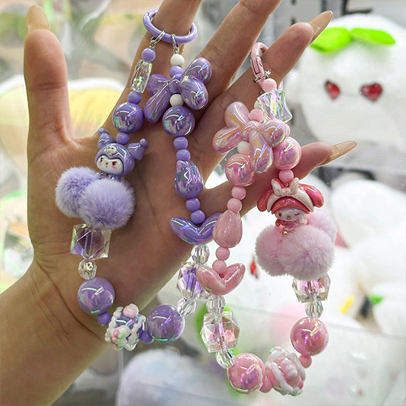 Sanrio characters Beaded Charm Phone Wrist Strap