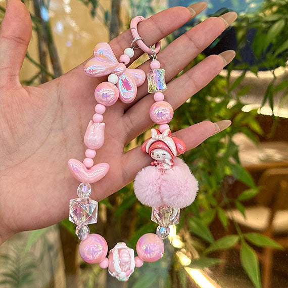 Sanrio cinammonroll blue Beaded Charm Phone Strap