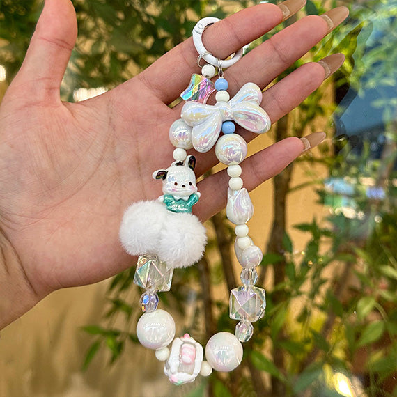 Sanrio My Melody Beaded Charm Phone Wrist Strap