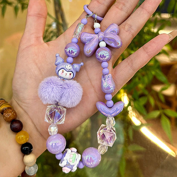 Sanrio pochacco Beaded Charm Mobile Phone Wrist Strap