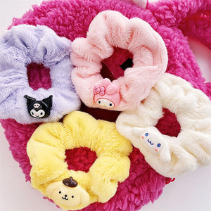 Sanrio Plush Scrunchie with pink background