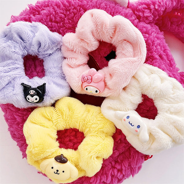 Sanrio Plush Scrunchie with pink background
