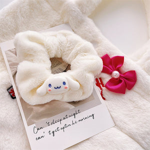 Sanrio Plush Scrunchie - Cinnamoroll in white