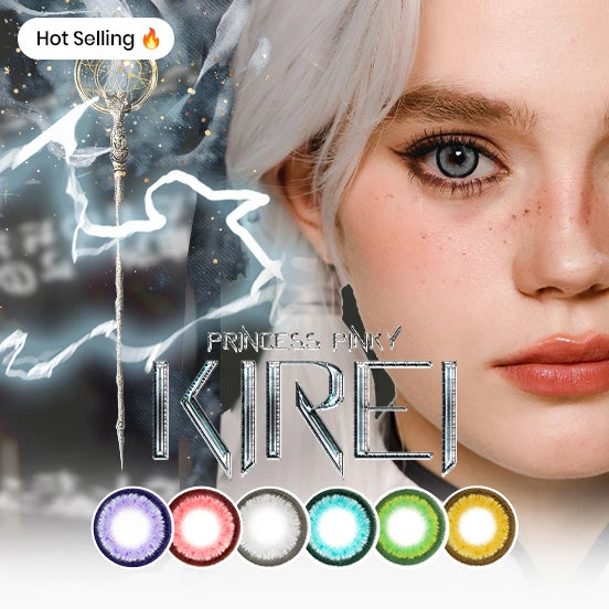 Princess Pinky Kirei contact lenses with 6 different color choices