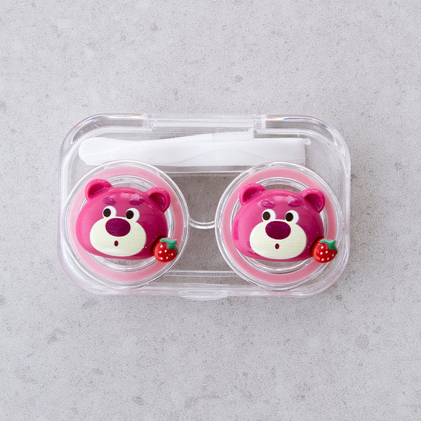 Strawberry Bear Travel Lens Case in alert bear design