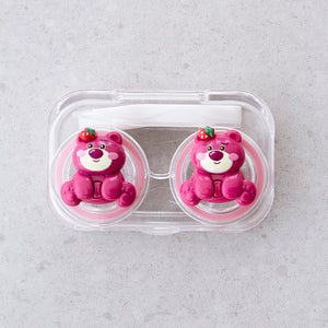 Strawberry Bear Travel Lens Case in shy bear design