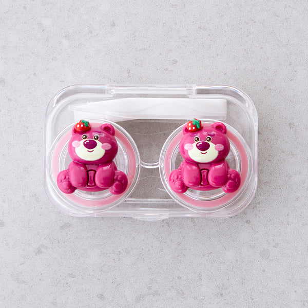 Strawberry Bear Travel Lens Case in shy bear design