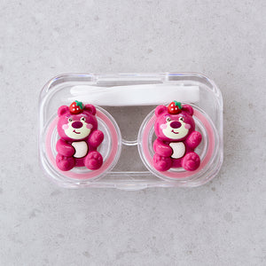 Strawberry Bear Travel Lens Case in wink bear design