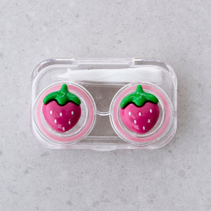 Strawberry Bear Travel Lens Case in strawberry design