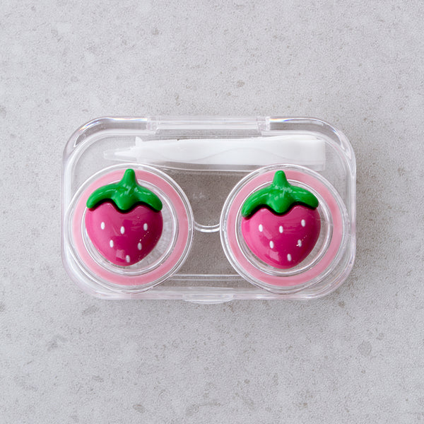 Strawberry Bear Travel Lens Case in strawberry design