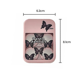 Y2K Black Butterfly Contacts Lens Storage case measurement. 