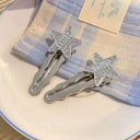 silver hair star clips