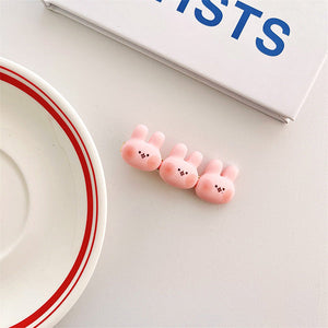 pink bunny hair clip