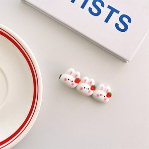 bunny face hair clip
