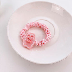 pink bunny hair tie.