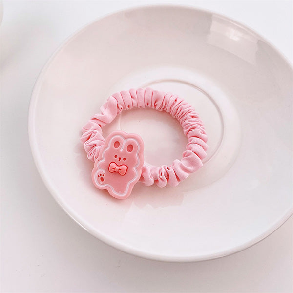 pink bunny hair tie.