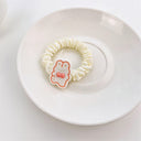 cream bunny hair tie