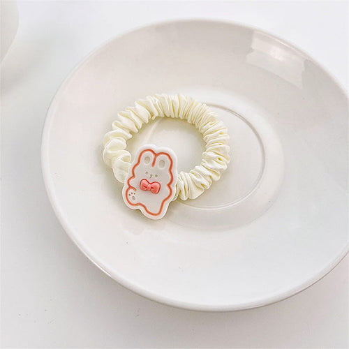 cream bunny hair tie