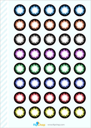 Classic Circle Lens Design Stickers