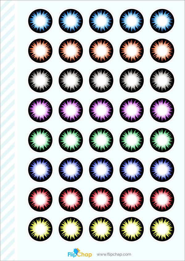 Classic Circle Lens Design Stickers
