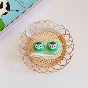 Duffy and Friends Design Mini Travel Lens Case with lens inserter and tweezer in Gelatoni Design