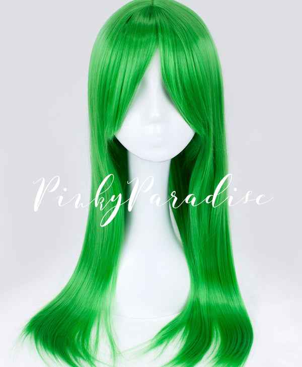 Neon Green Long Straight 70cm
