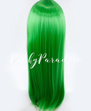Neon Green Long Straight 70cm