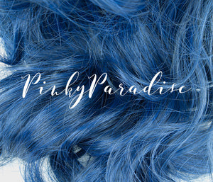 Navy Blue Wavy 65cm