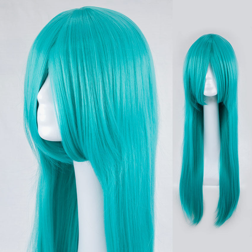 Green Teal Long Straight 90cm